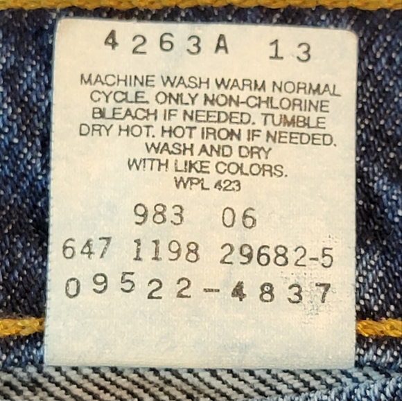 Levi's 550 Relaxed Fit Tapered Leg Vintage 90's Medium Dark Wash Denim Jean 18WS - Picture 15 of 16